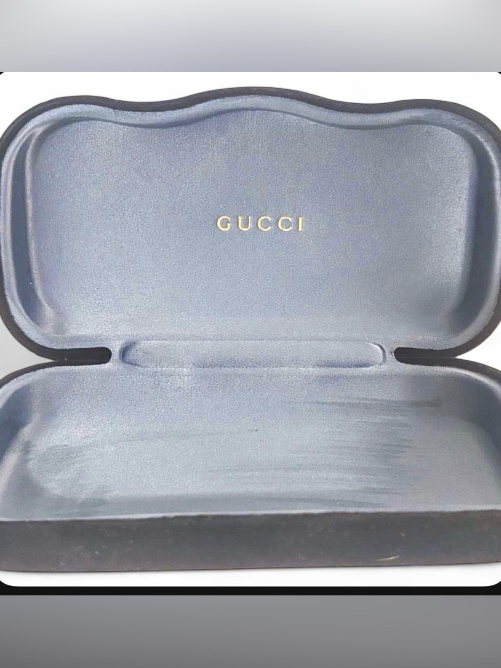 Gucci Light Blue Leather Wristlet with Gold Logo